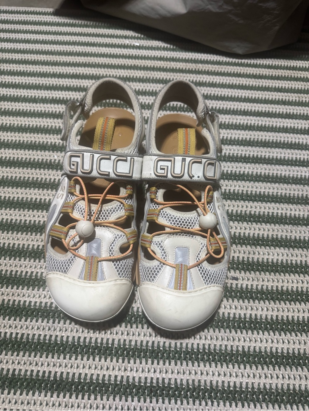 Closed toed Gucci sandals